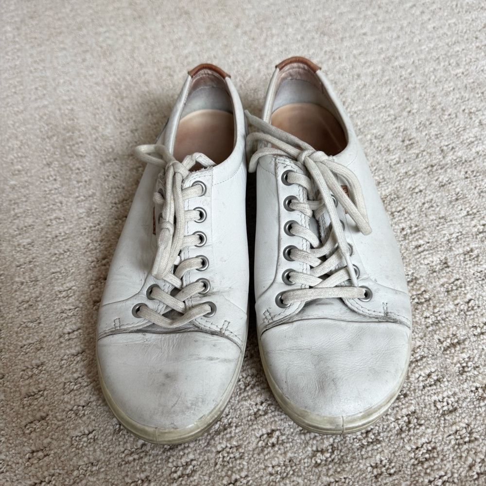 ECCO Women's Soft 7 white leather sneakers